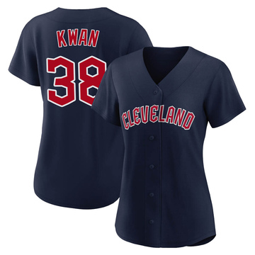 Replica Steven Kwan Women's Cleveland Guardians Navy Alternate Jersey