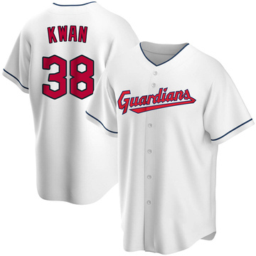 Replica Steven Kwan Youth Cleveland Guardians White Home Jersey