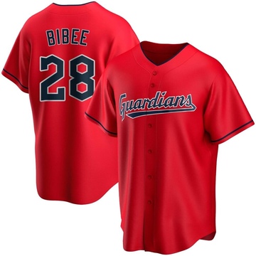 Replica Tanner Bibee Youth Cleveland Guardians Red Alternate Jersey